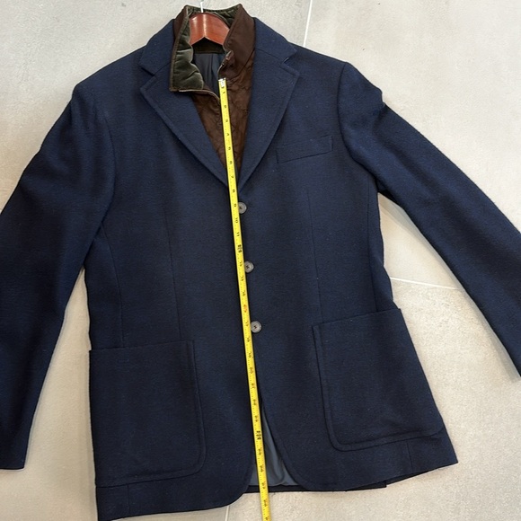 Faconnable navy men’s blazer with removable quilted detailing size 50 - Picture 9 of 11